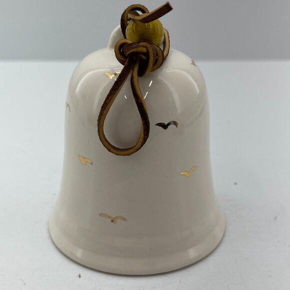 Vintage Porcelain Bell Hand Painted Butterfly Design Home Decor Accent 4.25" - Picture 8 of 13
